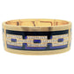 Estate Collection - Antique French Yellow Gold Enamel Diamond Panel Bracelet