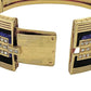 Estate Collection - Antique French Yellow Gold Enamel Diamond Panel Bracelet