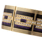 Estate Collection - Antique French Yellow Gold Enamel Diamond Panel Bracelet