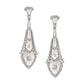 Estate Collection - Antique Platinum Rock Crystal Diamond Drop Earrings
