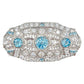 Estate Collection - Edwardian Platinum Aquamarine Diamond Brooch