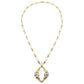 Estate Collection - French 18k Gold Foliate Diamond Pendant Necklace