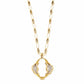 Estate Collection - French 18k Gold Foliate Diamond Pendant Necklace
