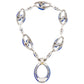 Estate Collection - French 18k White Gold Lapis Lazuli Diamond Pendant Necklace