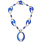 Estate Collection - French 18k White Gold Lapis Lazuli Diamond Pendant Necklace