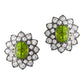 Estate Collection - Peridot Diamond Floral Cluster Earrings
