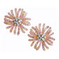 Estate Collection - Pink Sapphire Diamond Flowerhead Earrings