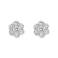 Estate Collection - Platinum Diamond Cluster Stud Earrings