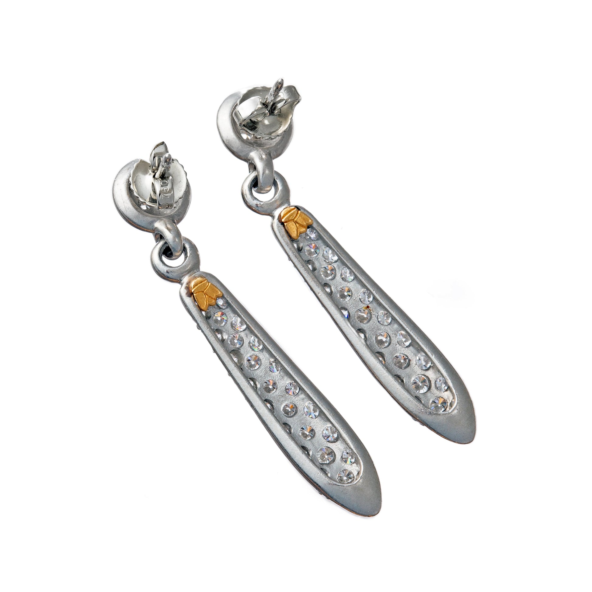 Estate Collection - Platinum Diamond Drop Earrings