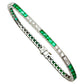 Estate Collection - Platinum Emerald Diamond Line Bracelet