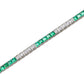 Estate Collection - Platinum Emerald Diamond Line Bracelet