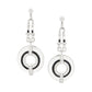 Estate Collection - Platinum Rock Crystal Onyx Diamond Drop Earrings
