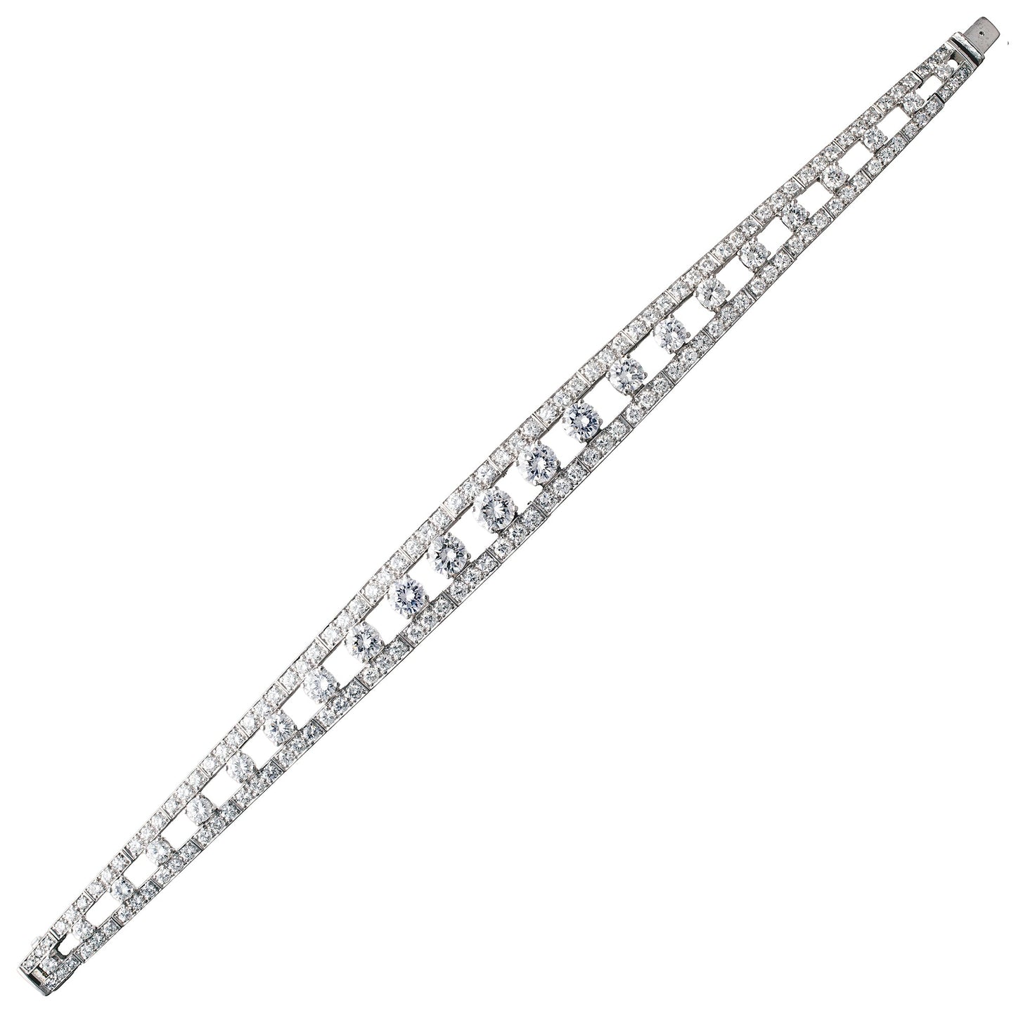 Estate Collection - Round Diamond Three - Row Openwork Bracelet (7.25tcw)