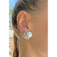 Estate Collection - South Sea Pearl Diamond Platinum Earrings