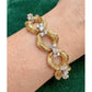 Estate Collection - Vintage 18k Yellow Gold Diamond Circular Link Bracelet