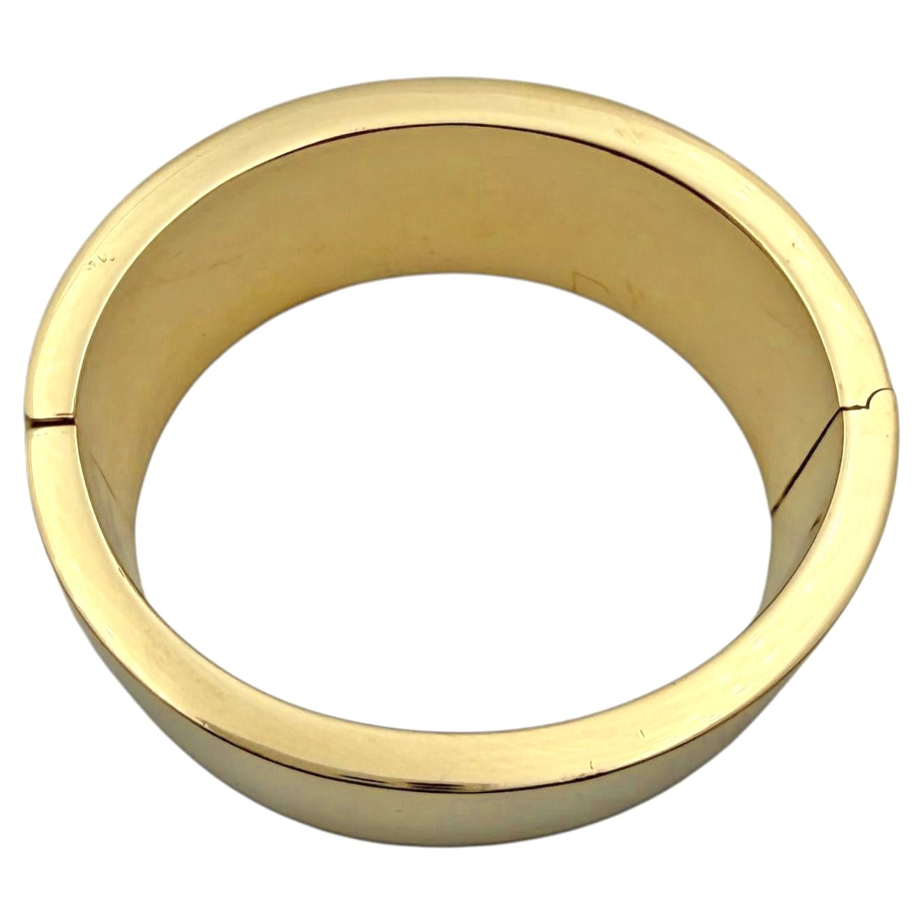 Faraone Mennella - 18k Yellow Gold Wide Flat Bangle Bracelet