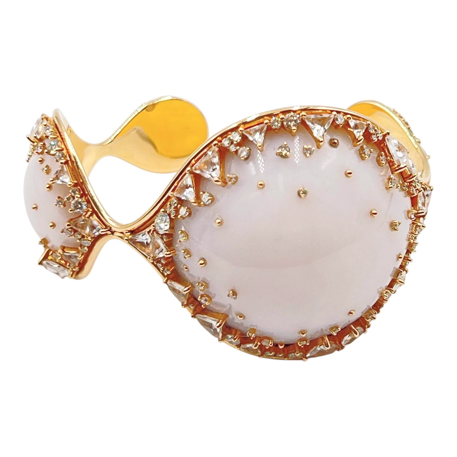 Fernando Jorge - 18k Pink Gold Peruvian Opal Diamond Fusion Cuff Bracelet