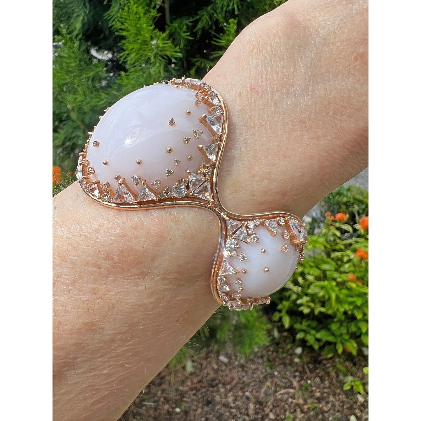 Fernando Jorge - 18k Pink Gold Peruvian Opal Diamond Fusion Cuff Bracelet