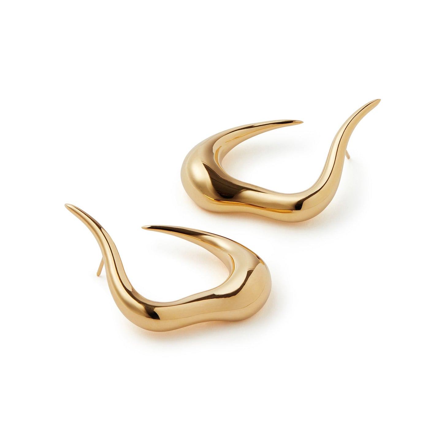 Fernando Jorge - 18k Yellow Gold Bold Stream Open Small Earrings