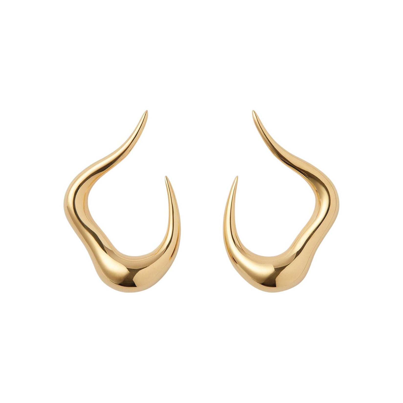 Fernando Jorge - 18k Yellow Gold Bold Stream Open Small Earrings