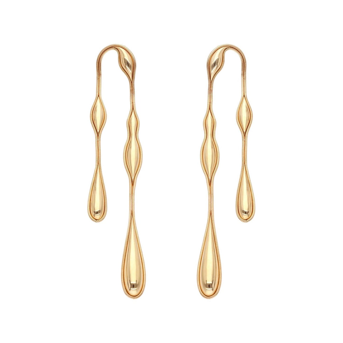 Fernando Jorge - 18k Yellow Gold Fluid Doubled Drop Earrings
