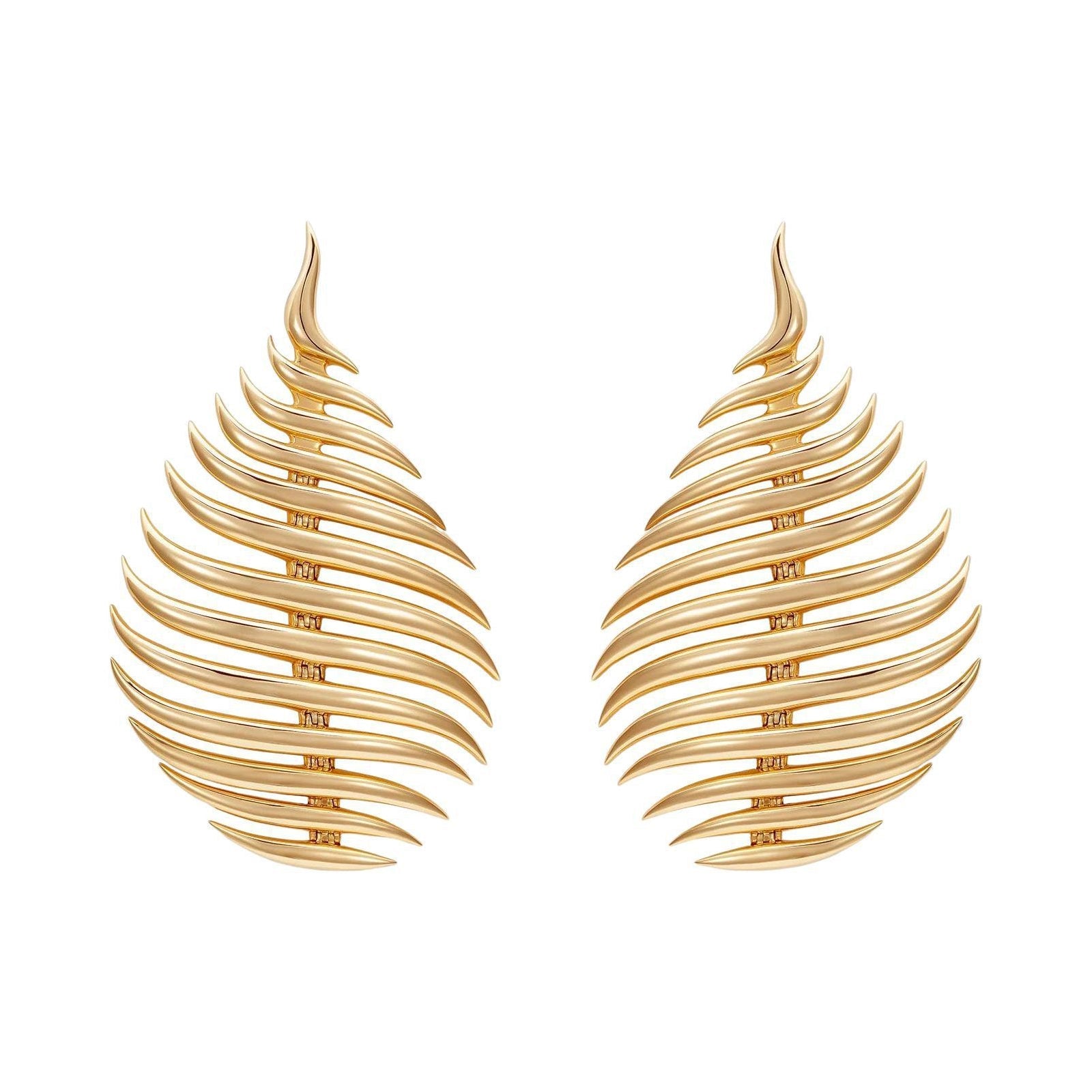 Fernando Jorge - 18k Yellow Gold Medium Flame Drop Earrings