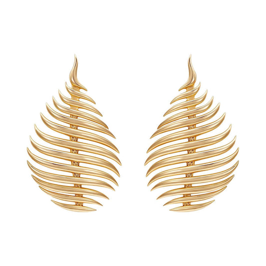 Fernando Jorge - 18k Yellow Gold Medium Flame Drop Earrings