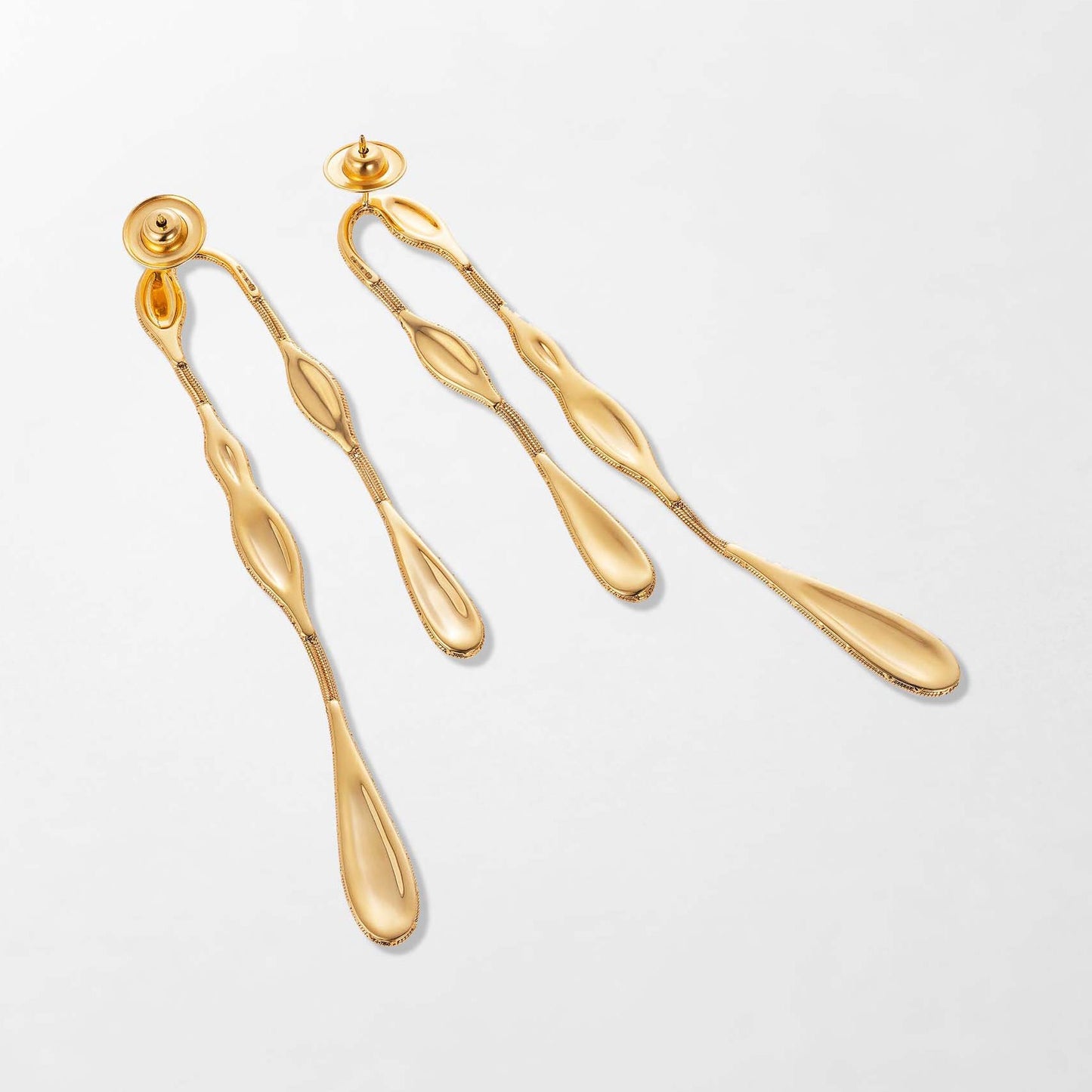 Fernando Jorge - Mother - of - Pearl Fluid Stones Doubled Earrings