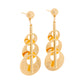 18k Yellow Gold Graduated Concentric Disc Earrings