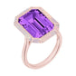 Goshwara - Amethyst Pink Opal Inlay Ring