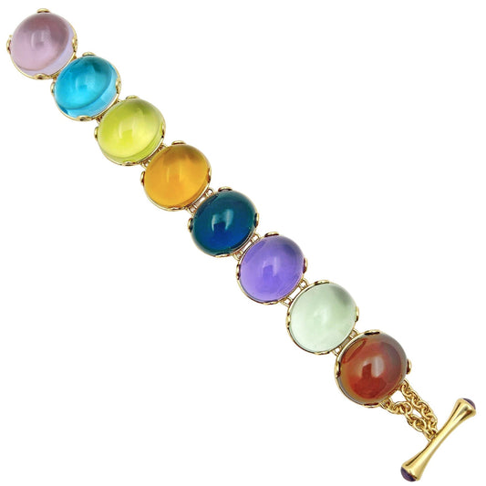 Goshwara - Cabochon Multicolored Gemstone Bracelet