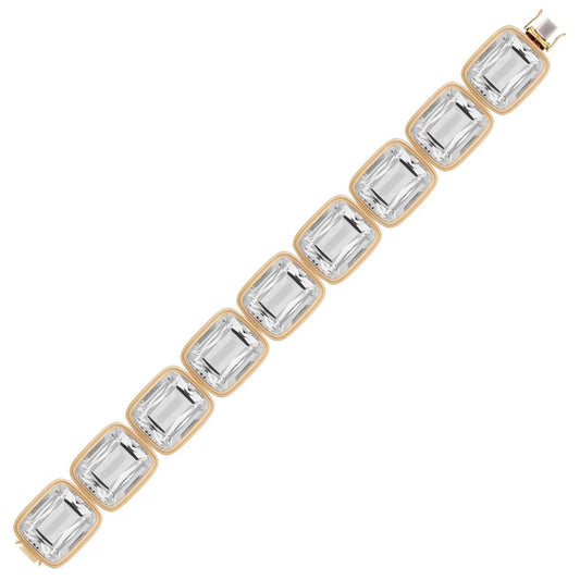 Goshwara - Rock Crystal Cushion Link Bracelet