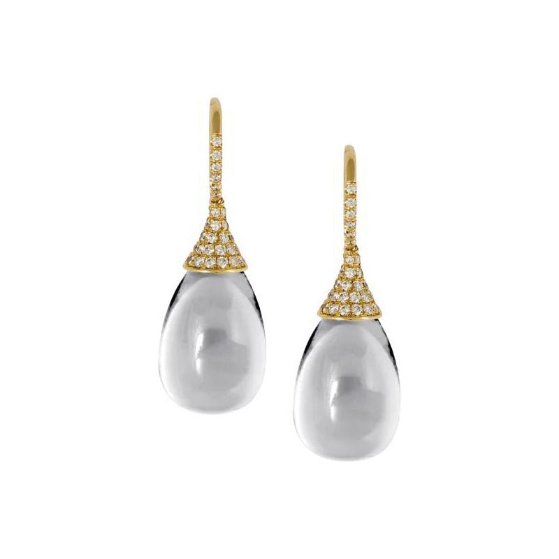 Goshwara - Rock Crystal Diamond Drop Earrings