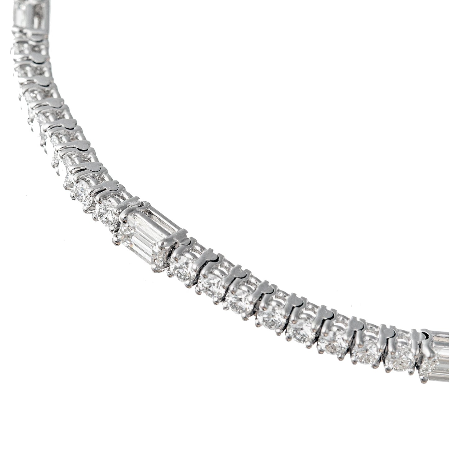 Graff - Round & Emerald - Cut Diamond Line Bracelet