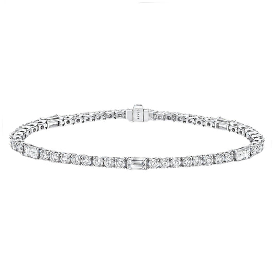 Graff - Round & Emerald - Cut Diamond Line Bracelet