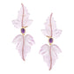 Greenleaf & Crosby - Carved Amethyst Double Leaf Drop Earrings