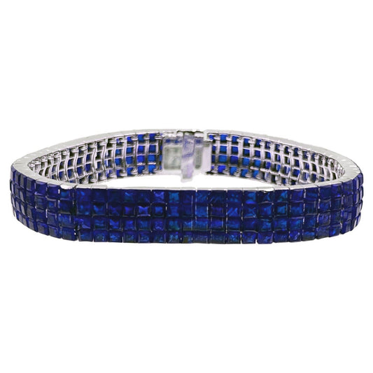Greenleaf & Crosby - Invisibly - Set Sapphire Line Bracelet