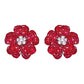 Greenleaf & Crosby - Medium Invisibly - Set Ruby Diamond Flower Earrings