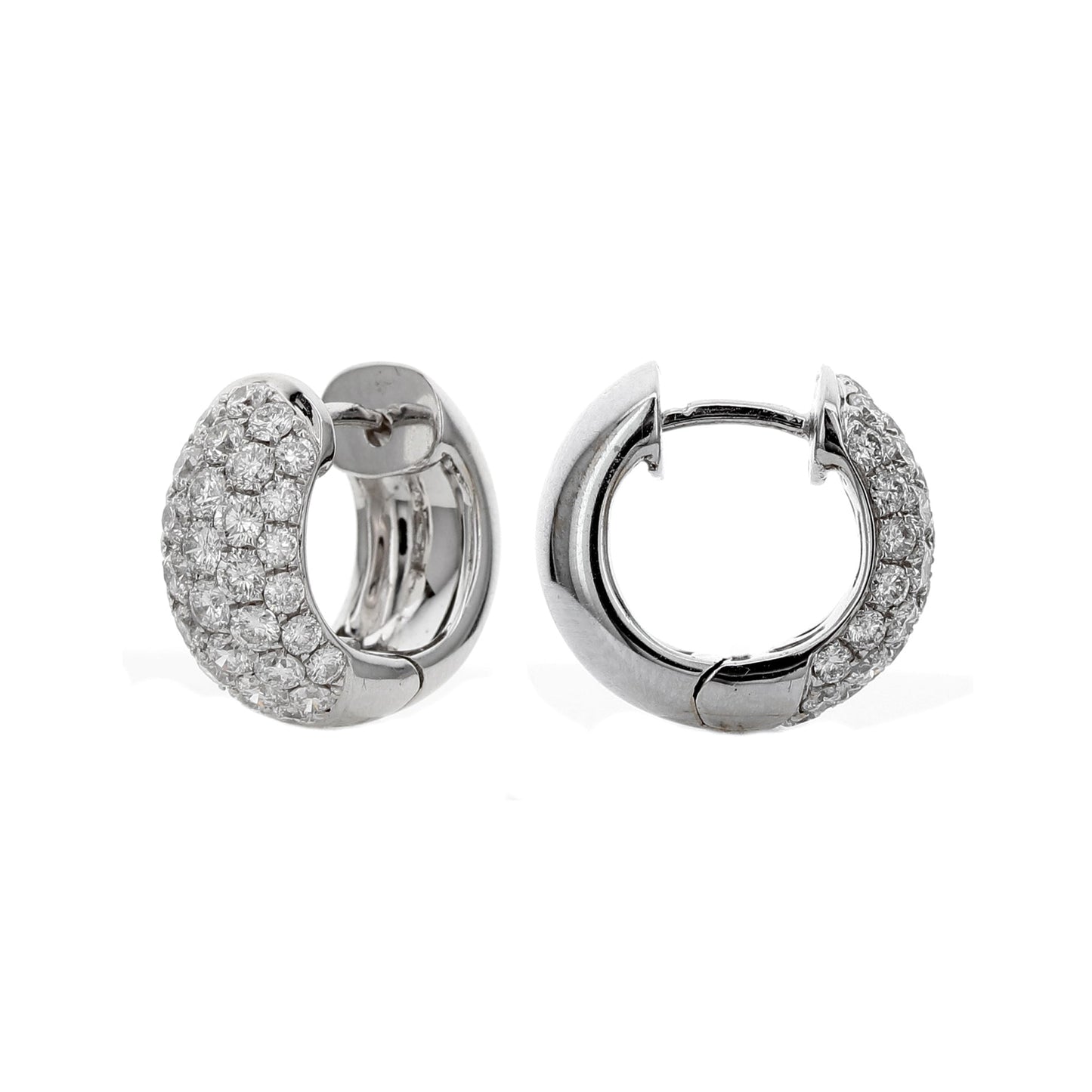 Greenleaf & Crosby - Pavé Diamond Huggie Hoop Earrings (2tcw)