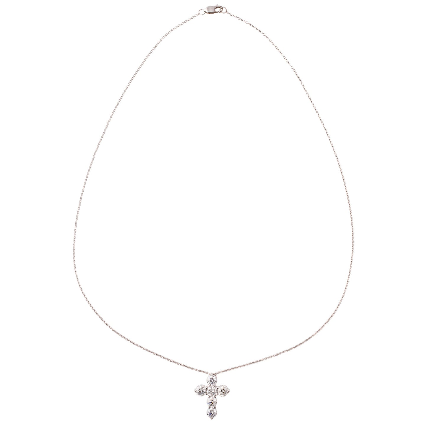 Greenleaf & Crosby - Round Brilliant Diamond Cross Pendant (2.42tcw)