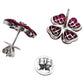 Greenleaf & Crosby - Small Invisibly - Set Ruby Diamond Clover Earrings
