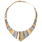 Gucci - 18k Yellow & White Gold Alligator Finish Collar Necklace