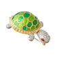 Hammerman Brothers - 18k Gold Green Enamel Diamond Turtle Brooch