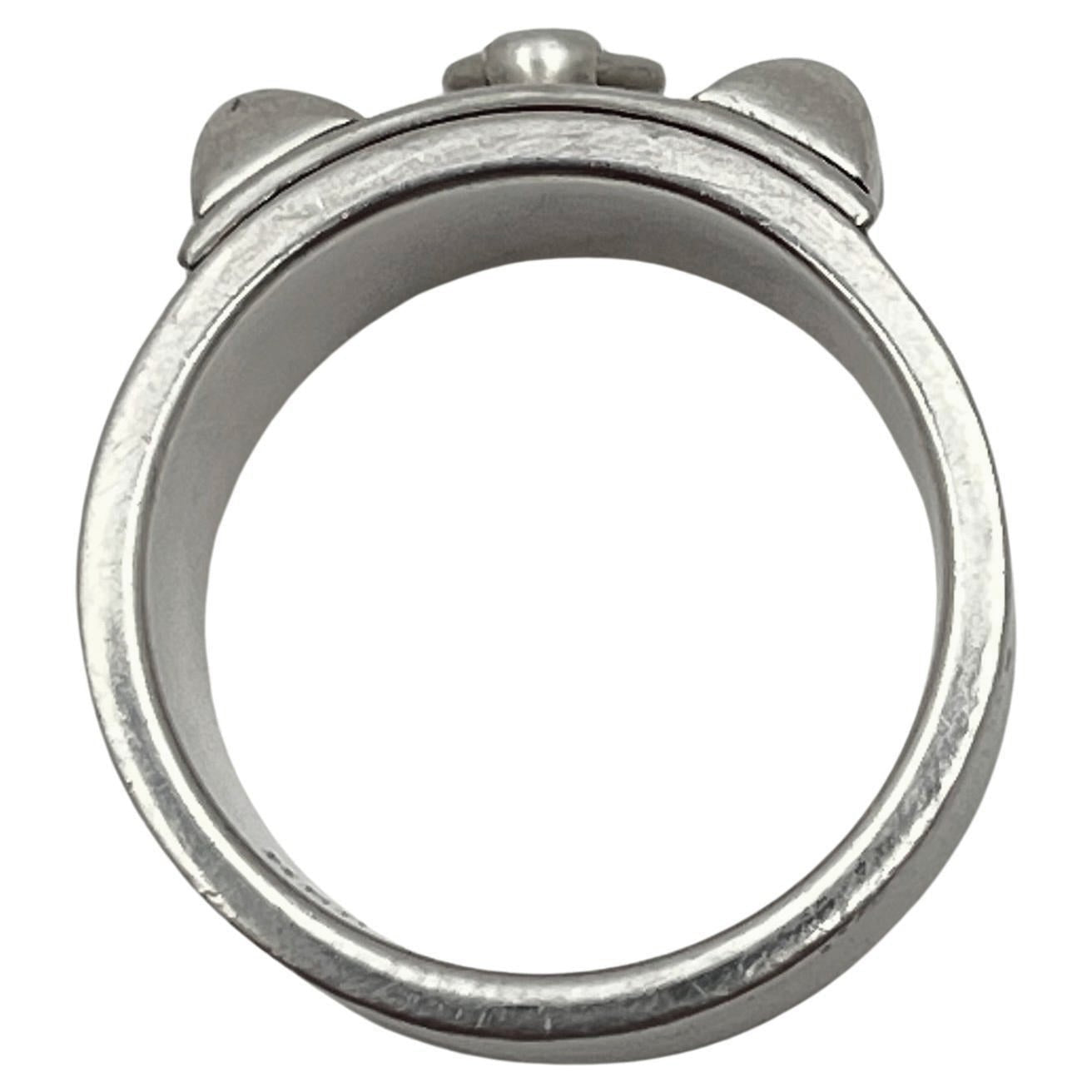 Hermes - Sterling Silver Collier de Chien Wide Band Ring