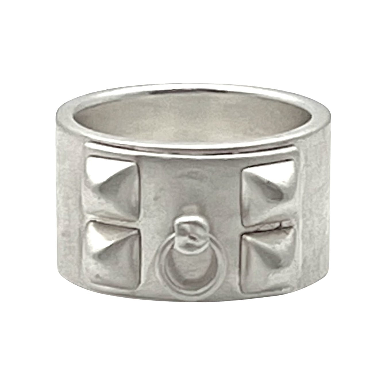 Hermes - Sterling Silver Collier de Chien Wide Band Ring