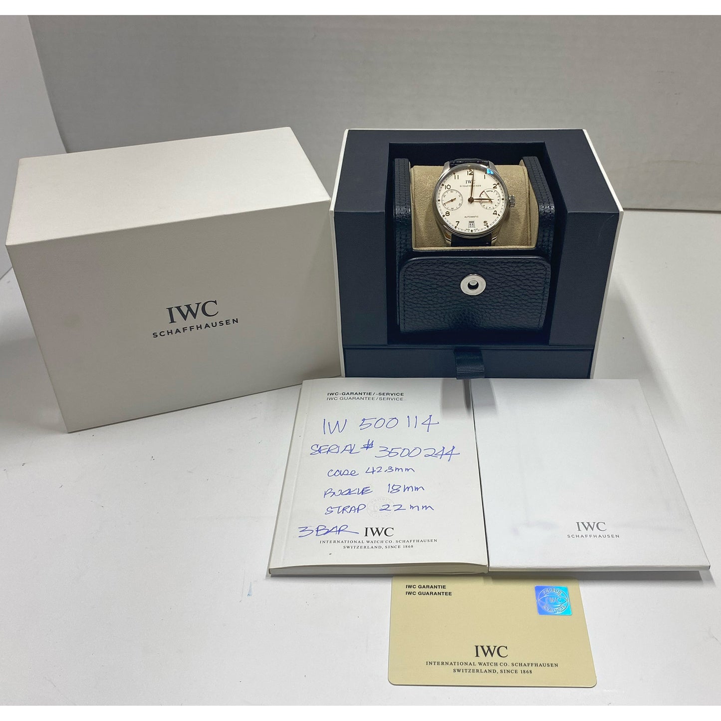 Pre-Owned Portugieser Automatic 42 Silver Dial Steel (IW500114)