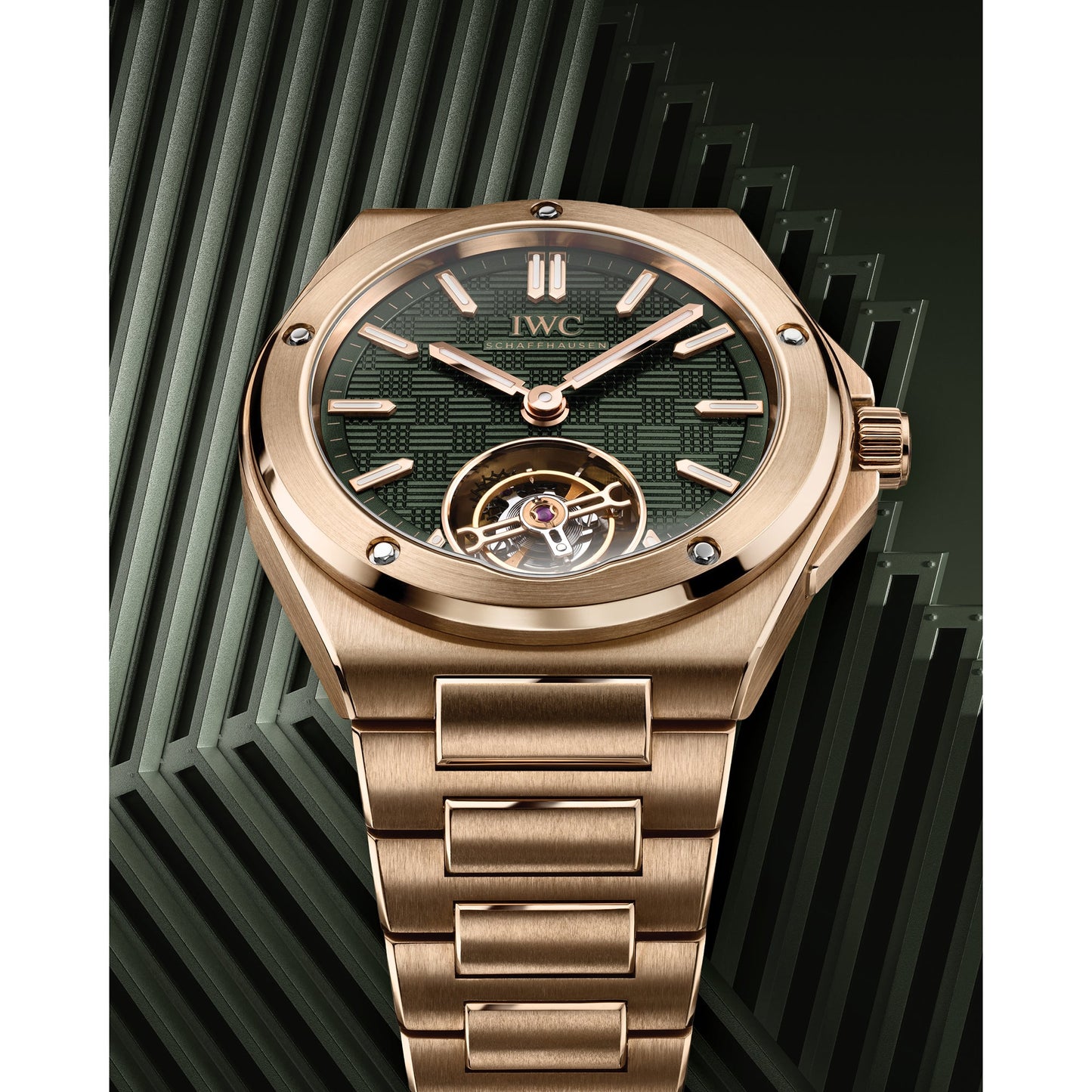IWC Schaffhausen - Ingenieur Tourbillon 41 Green Dial Rose Gold (IW345901)
