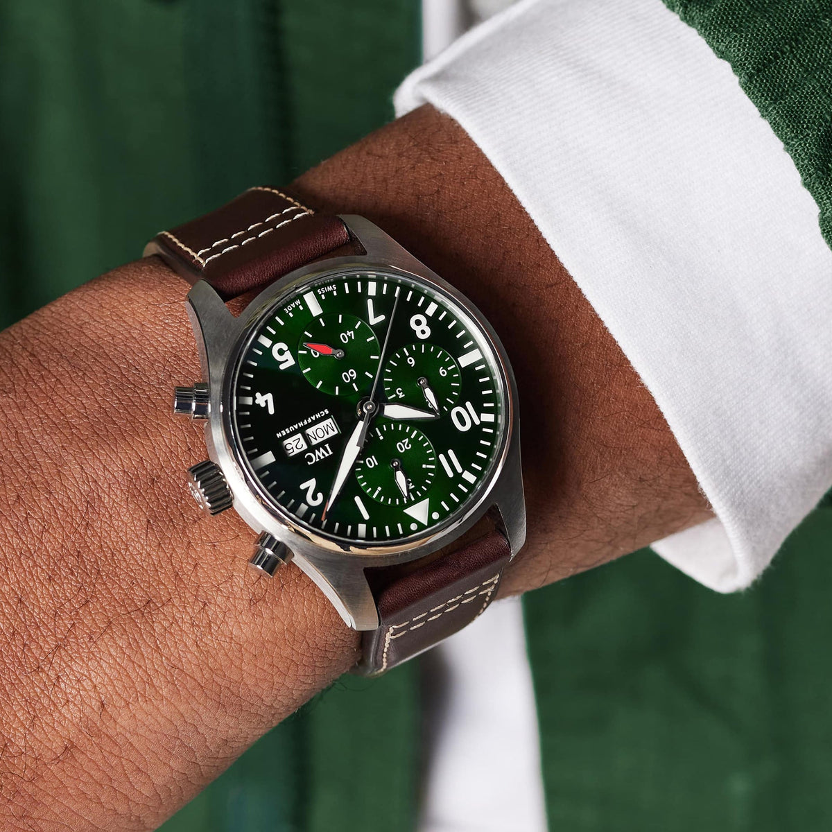 IWC Schaffhausen - Pilot's Watch Chronograph 43 Green Dial (IW378005)