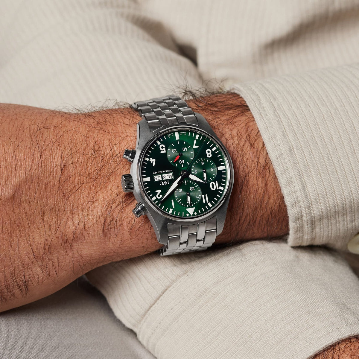 IWC Schaffhausen - Pilot's Watch Chronograph 43 Green Dial (IW378006)