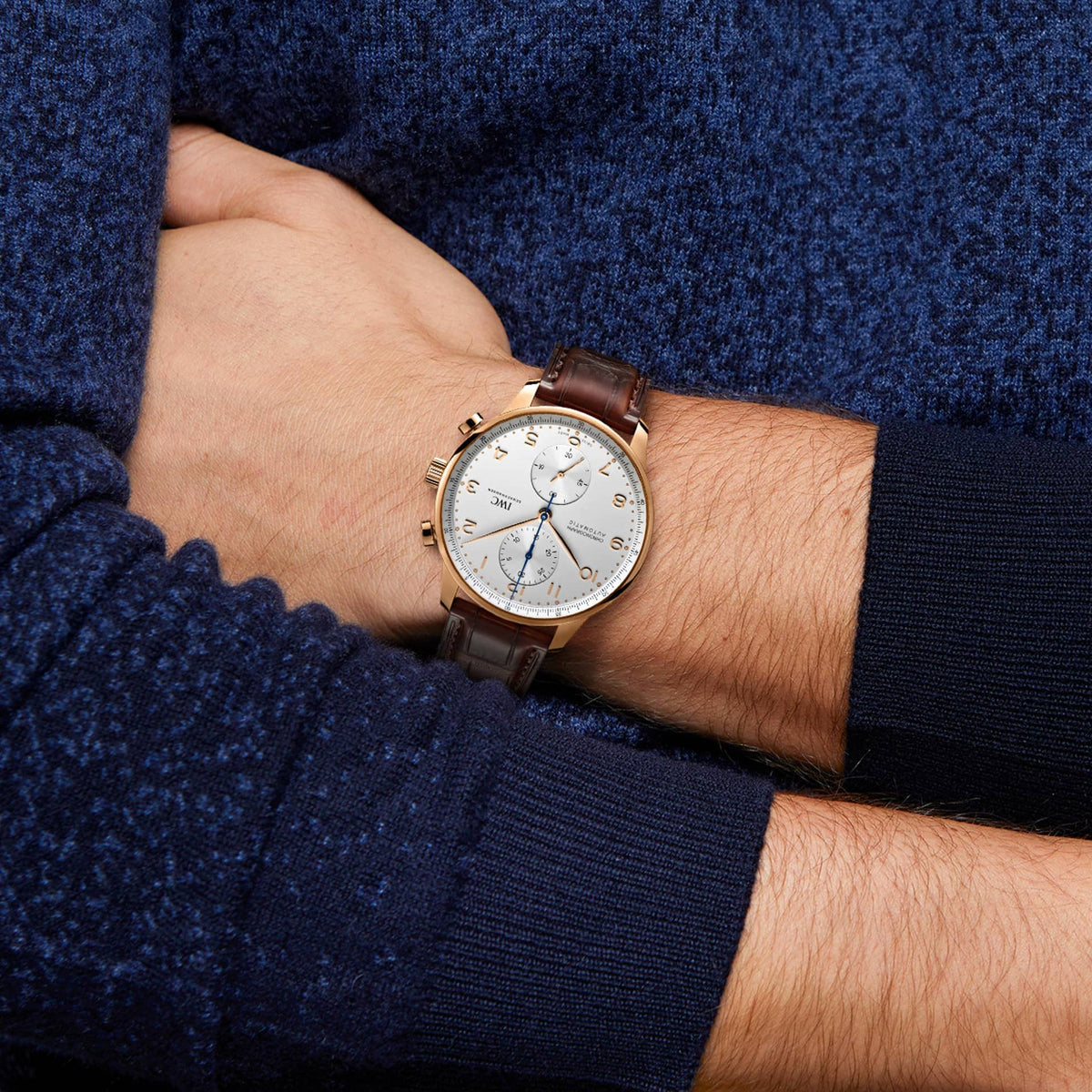 IWC Schaffhausen - Portugieser Chronograph Silver Dial Rose Gold (IW371611)